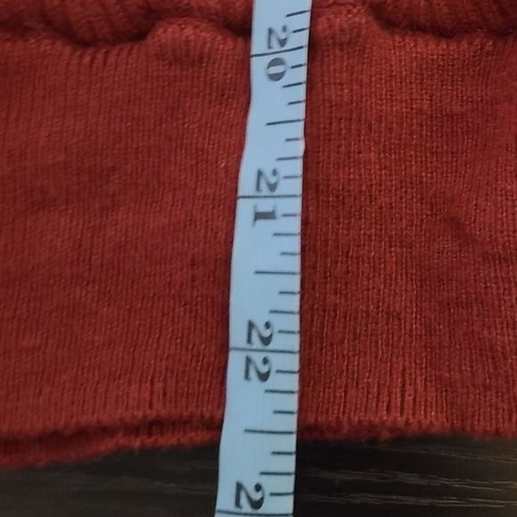 Leith?Burgundy?Wrap Style Ribbed Sweater L - Picture 6 of 8